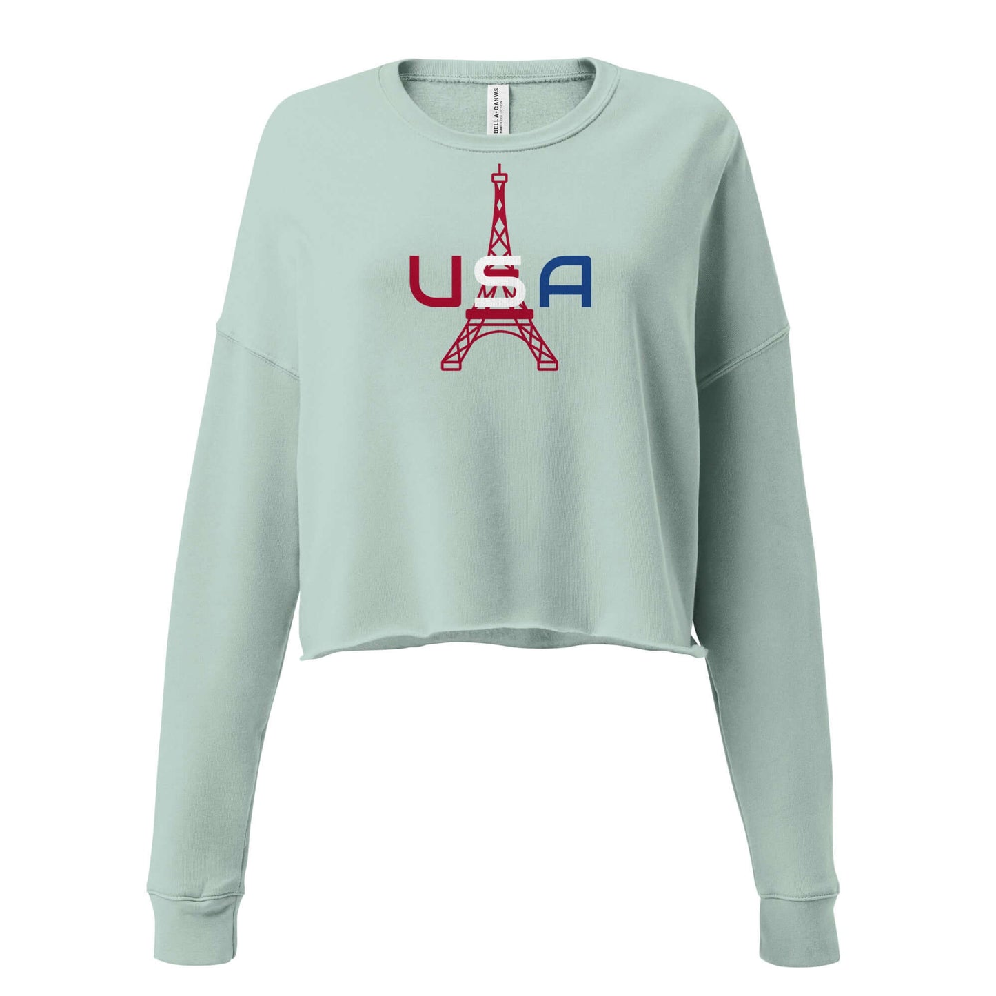USA Paris Crop Sweatshirt
