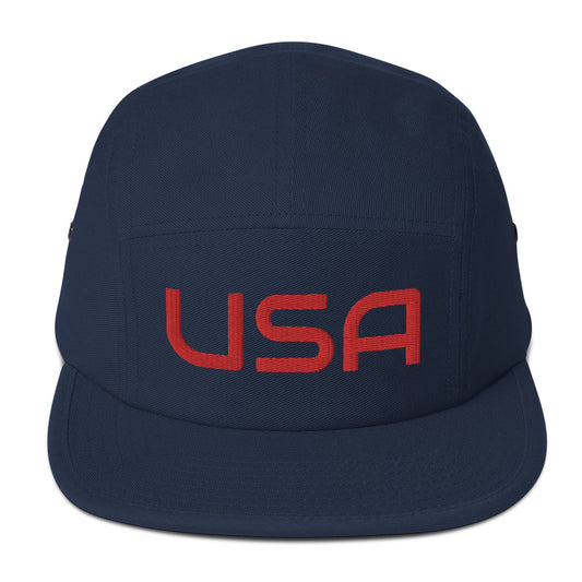 USA Camp HatHatUSA Camp HatThis camper style cap has a low profile and nylon strap clip closure. Comfortable and classic! • 100% cotton • Soft-structured • Five panel • Low profile • Metal eyelets • Nylon strap clip closure This product is made especially