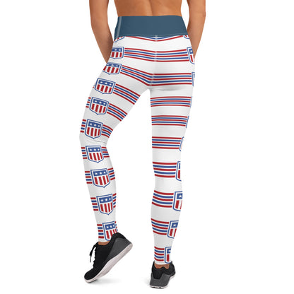 Retro USA Ladies' Yoga LeggingsPantsRetro USA Ladies' Yoga LeggingsSuper soft, stretchy, and comfortable yoga leggings. Order these to make sure your next yoga session is the best one ever! • 82% polyester, 18% spandex • Four-way stretch, which means fabr