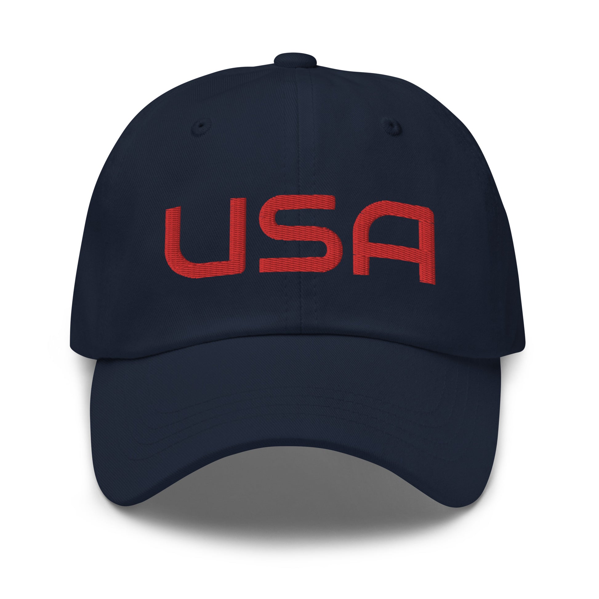 USA Dad HatHatUSA Dad HatDad hats aren't just for dads. This one's got a low profile with an adjustable strap and curved visor. • 100% chino cotton twill • Green Camo color is 35% chino cotton twill, 65% polyester • Unstructured, 6-panel, low-profile • 6