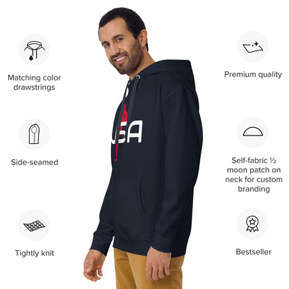 USA Breaking Unisex HoodieSweatshirt/HoodieUSA Breaking Unisex HoodieWho knew that the softest hoodie you'll ever own comes with such a cool design. You won't regret buying this classic streetwear piece of apparel with a convenient pouch pocket and warm h