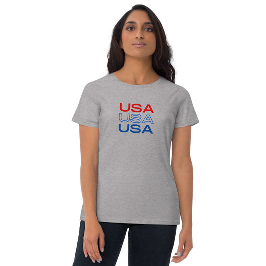 USA, USA, USA Women's T-shirt