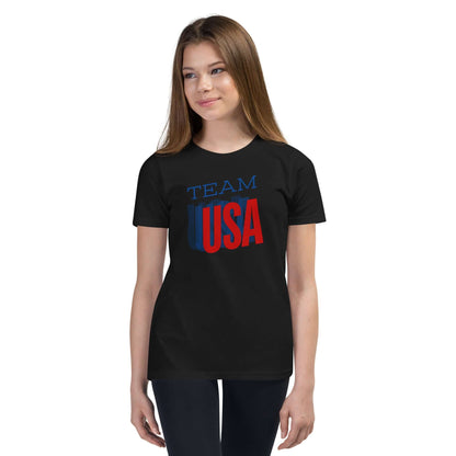 USA Youth Short Sleeve T-ShirtT-ShirtUSA Youth Short Sleeve T-ShirtThis is the tee that you've been looking for, and it's bound to become a favorite in any youngster's wardrobe. It's light, soft, and comes with a unique design that stands out from the cro